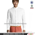 100%Cotton, Slim fit Men white casual fashion shirt with long sleeve